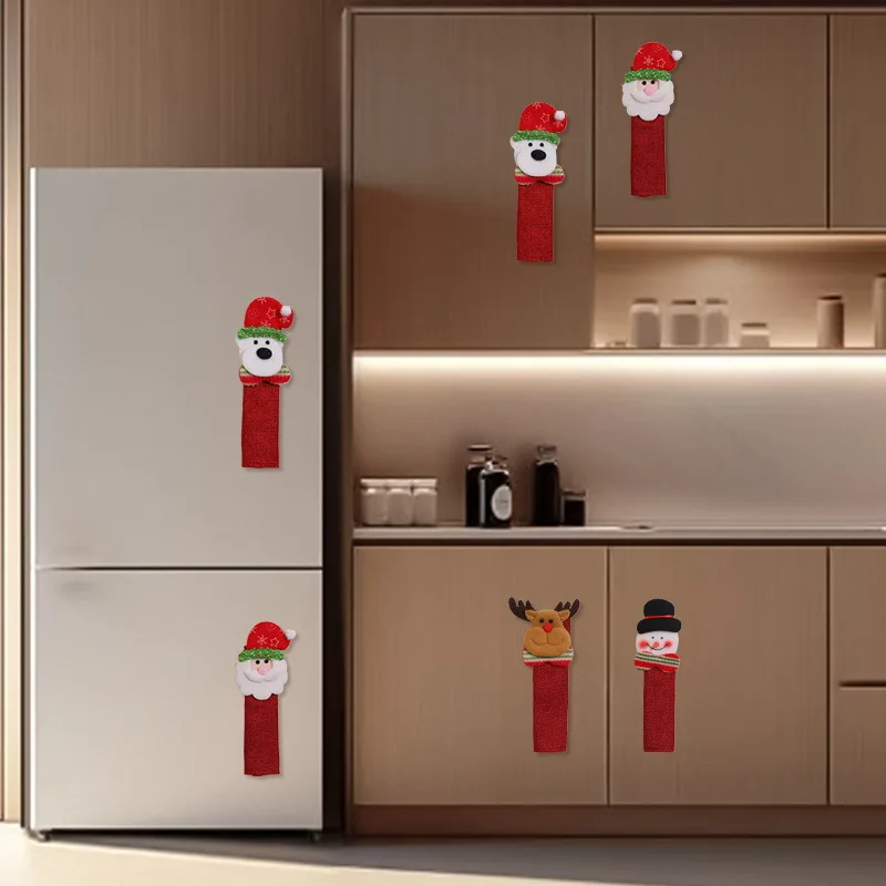 Kitchen Appliances For.Xmas - Christmas Refrigerator Door Handle Covers -