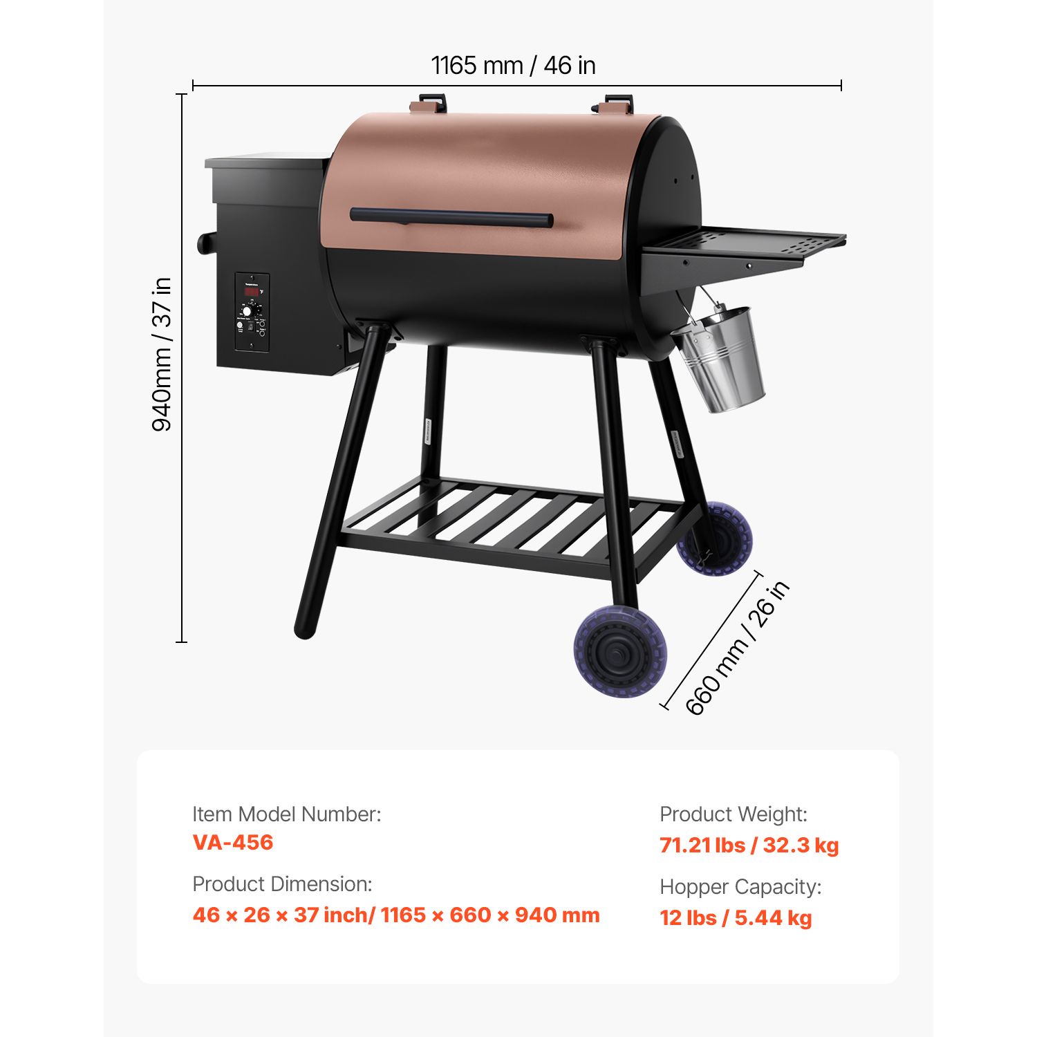 Wood Pellet Grill Smoker, 8 in - Electric Smoker Bbq recension och pris