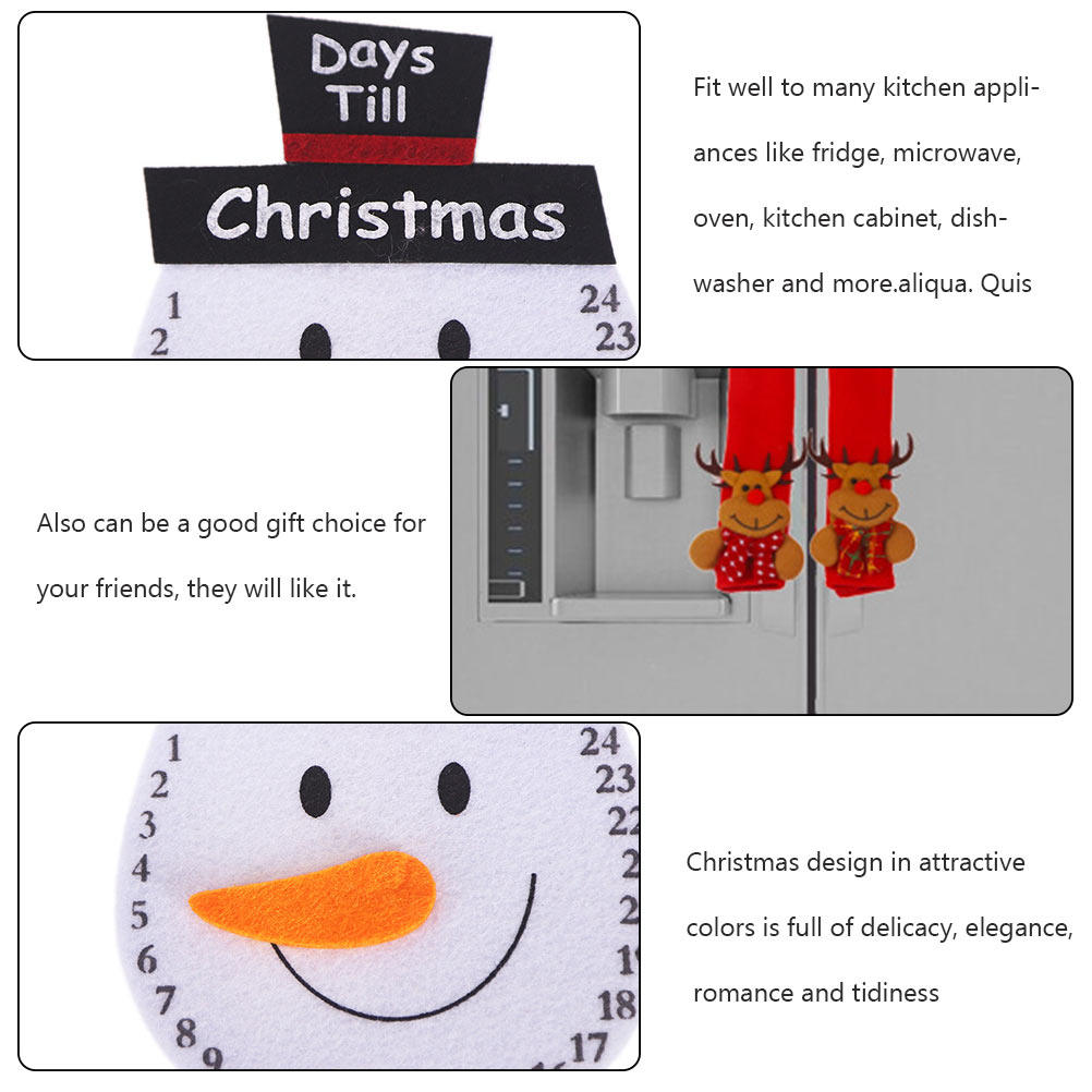 1Set Xmas Handle Cover Soft Co - Kitchen Appliances For.Xmas recension och pris